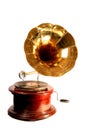 Isolated antique gramophone Royalty Free Stock Photo