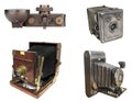 Isolated antique old photo camera