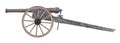 Isolated Antique Wheeled Cannon Royalty Free Stock Photo