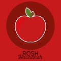 Isolated apple rosh hashanah