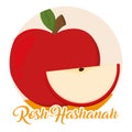 Isolated apple rosh hashanah