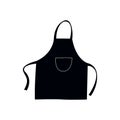 Isolated apron silhouette
