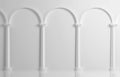 Isolated architectural object column, balustrade, Colonnade, arcade, frame