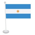 Isolated Argentine flag Royalty Free Stock Photo