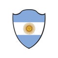 Isolated Argentinian flag