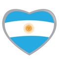 Isolated Argentinian flag