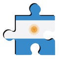 Isolated Argentinian flag