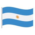 Isolated Argentinian flag