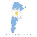 Isolated Argentinian map