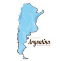 Isolated Argentinian map