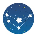 Isolated aries star constellation zodiac symbol Vector