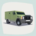 Isolated armored collector car Royalty Free Stock Photo