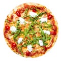 Isolated arugula herbs pizza with cheese