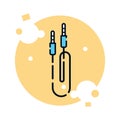 Isolated audio cables icon