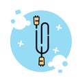 Isolated audio cables icon