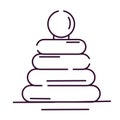 Isolated baby pyramid stack toy Sketch icon Vector