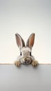 Isolated background easter white rabbit little cute fluffy bunny young fur animal domestic small Royalty Free Stock Photo