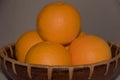 Isolated background tasty orange tangerines fruit in a bowl close up Royalty Free Stock Photo