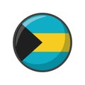Isolated bahamas flag icon block design