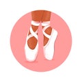 Isolated ballerina pointe shoes Royalty Free Stock Photo