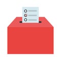 Isolated ballot box Election day Vector