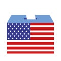 Isolated ballot box Election day Vector