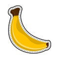 Isolated banana dotted sticker
