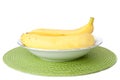 Isolated bananas plate