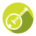 Isolated banjo icon Flat design Musical instrument Vector