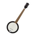 Isolated banjo icon. Musical instrument
