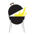 Isolated barbecue grill