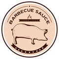 Isolated barbecue label