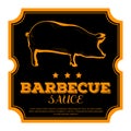 Isolated barbecue label