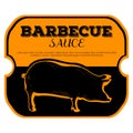 Isolated barbecue label