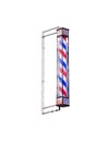 Isolated barber`s pole sign on white background ,clipping path Royalty Free Stock Photo