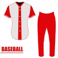 Isolated baseball uniform