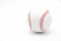 Isolated baseball on a white background and red stitching baseball. White baseball with red thread.Baseball is a national sport of Royalty Free Stock Photo