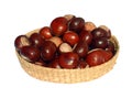 Isolated Basket of Chestnuts