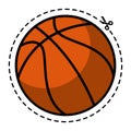 Isolated basketball ball sport icon Vector