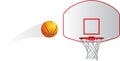 Isolated basketball and hoop Royalty Free Stock Photo