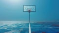 Isolated Basketball Hoop on White Background - Sports Equipment for Outdoor Activities and Fitness Royalty Free Stock Photo