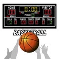 Isolated basketball scoreboard