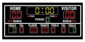 Isolated basketball scoreboard Royalty Free Stock Photo