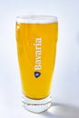 An isolated Bavaria beer pint on a white background Royalty Free Stock Photo