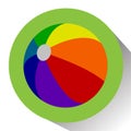 Isolated beach ball Royalty Free Stock Photo
