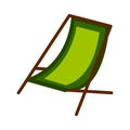 Isolated beach chair icon
