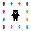 Isolated Bear Icon. Plush Vector Element Can Be Used For Plush, Cuddly, Bear Design Concept.