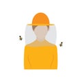 Isolated beekeeper icon