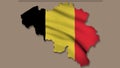 Isolated Belgium flag over territory