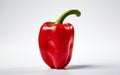 Isolated Bell Chili on White Background, Generative Ai